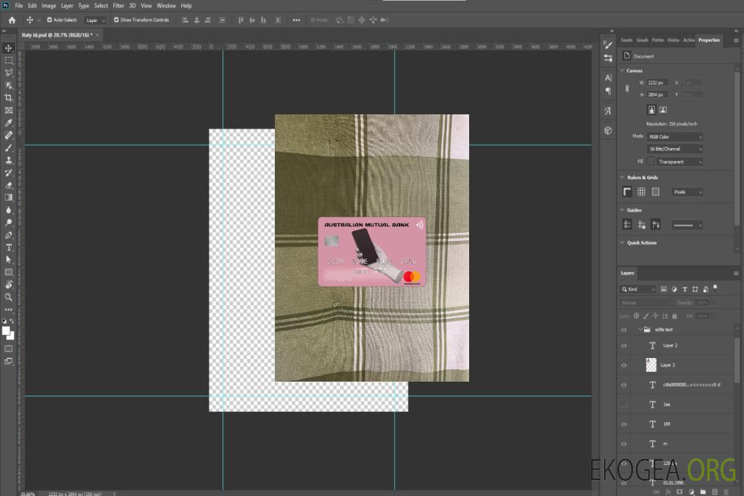 Australie Australian Mutual Bank mastercard photolook recto template Australie Australian Mutual Bank mastercard photolook recto template